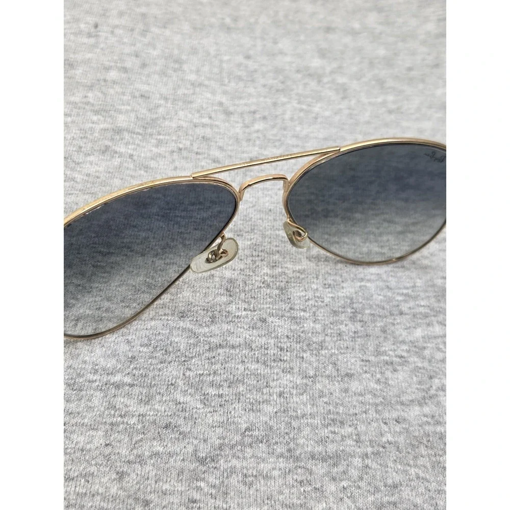 Authentic Ray-Ban Aviator Gold Frame Blue Lens 58 14 Vintage Sunglasses Mens